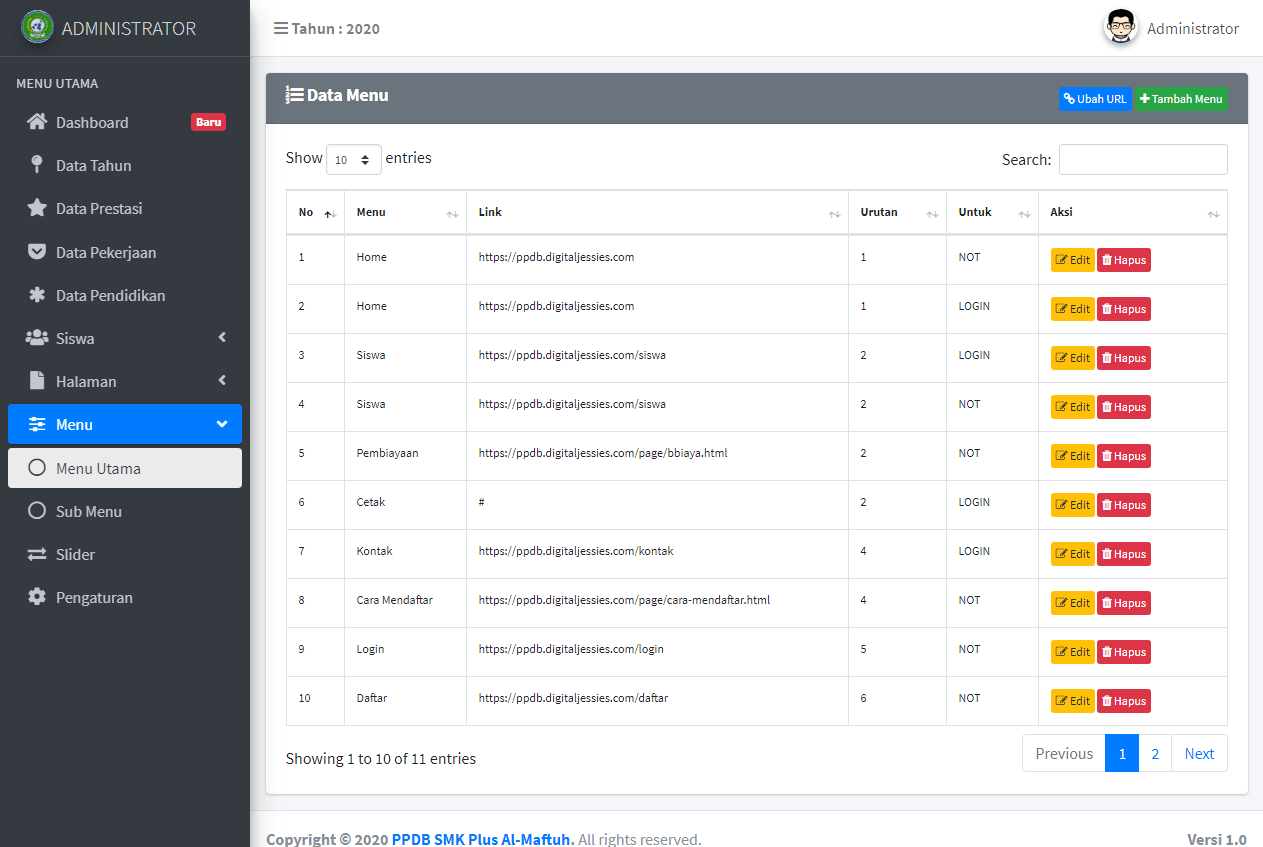 source code ppdb online