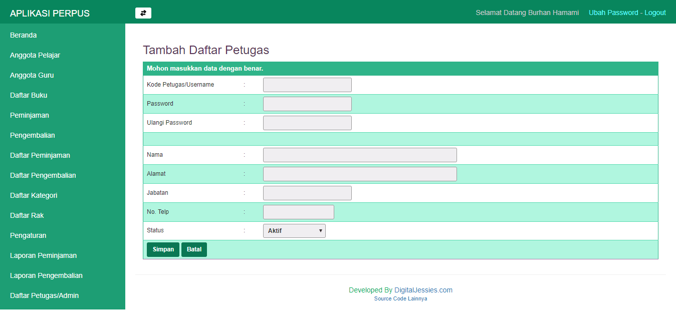 Download Sistem Informasi Perpustakaan