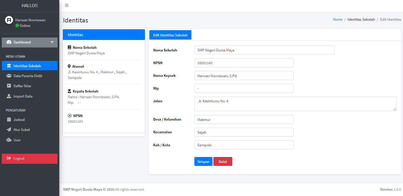 source Code Aplikasi Kelulusan Siswa