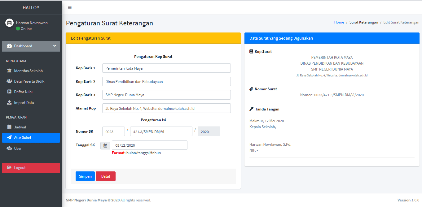 source Code Aplikasi Kelulusan Siswa