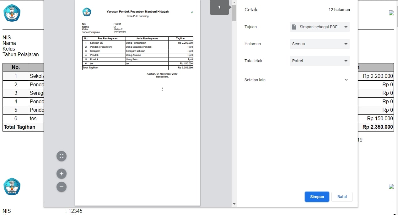 Download Aplikasi Pembayaran SPP